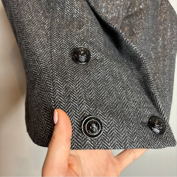 L'agence Fable Double-breasted Wool-blend Vest In Grey - Picture 7 of 7